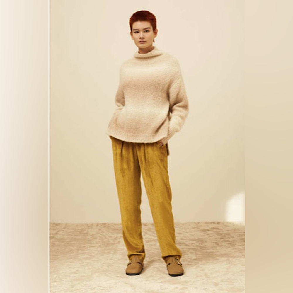 HUMANOID LONDON TROUSERS OCHRE VELVET